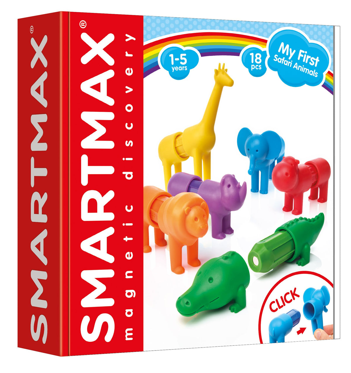 SmartMax My First Safari Animals giraffe build boosts fine motor skills.