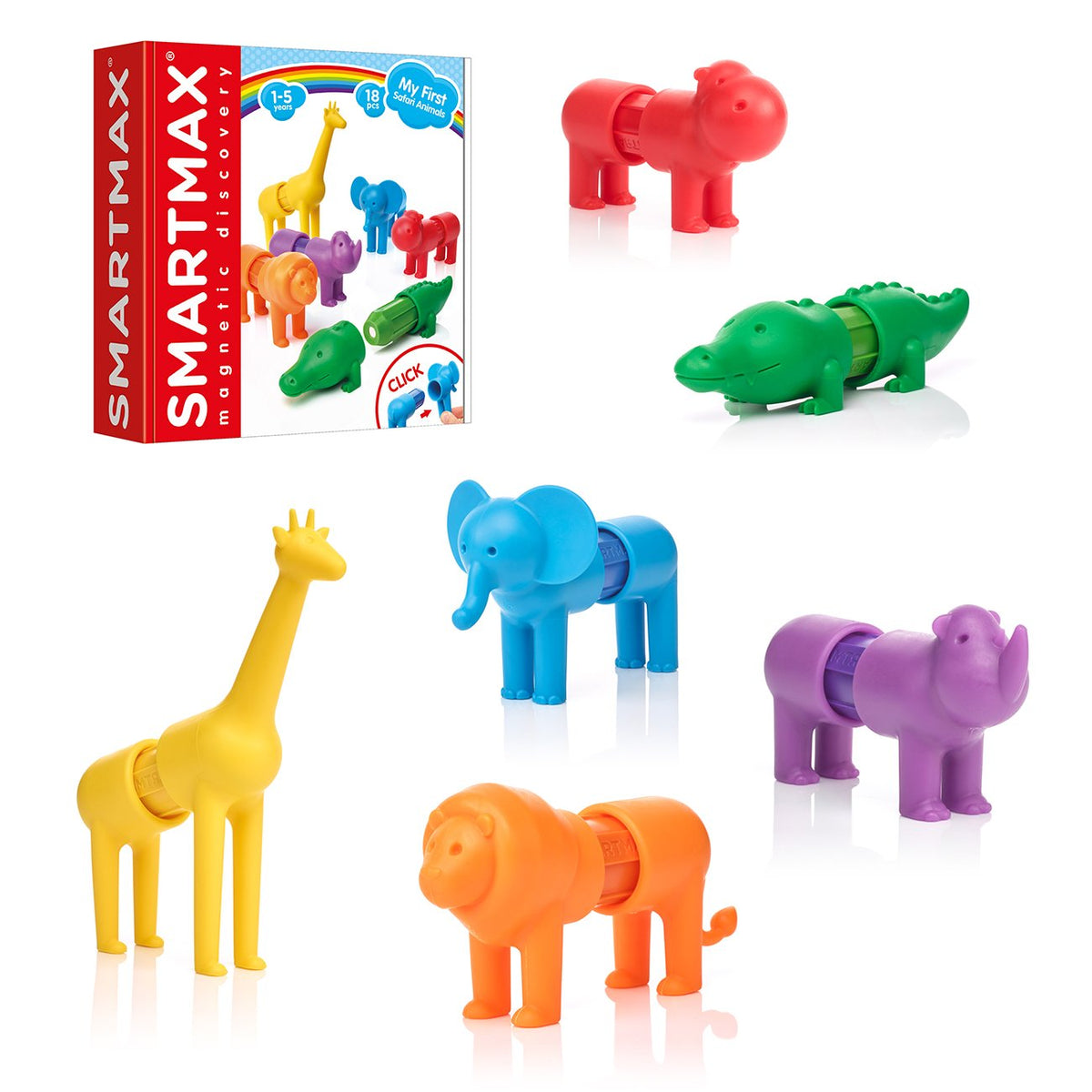 SmartMax My First Safari Animals rhino build for early STEM exploration.