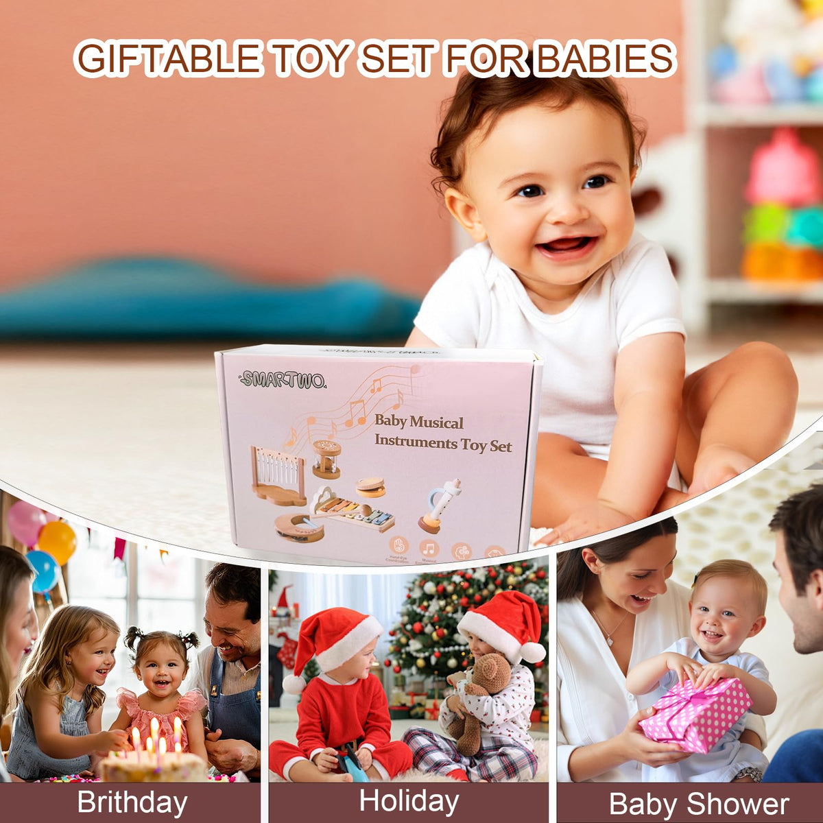 Smartwo baby montessori mini band setup invites collaborative music play