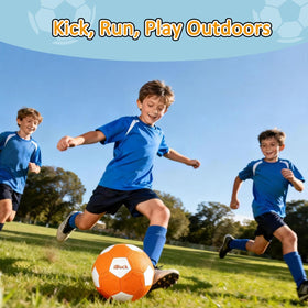 Smartwo Curve Size 4 ball held by child ready for outdoor play