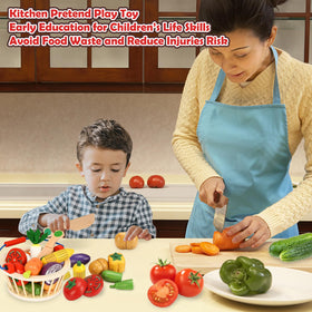Smartwo magnetic cutting play with magnets for safe pretend chopping