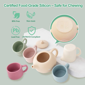 Smartwo cloth napkin included for mess-free pretend tea setups