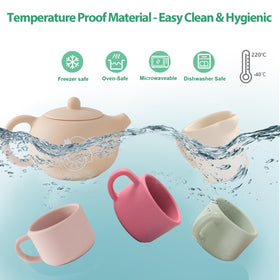 Smartwo durable silicone tea set withstands drops and temperature changes