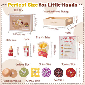 Smartwo wooden french fries offer dipping play and snack-themed role play.