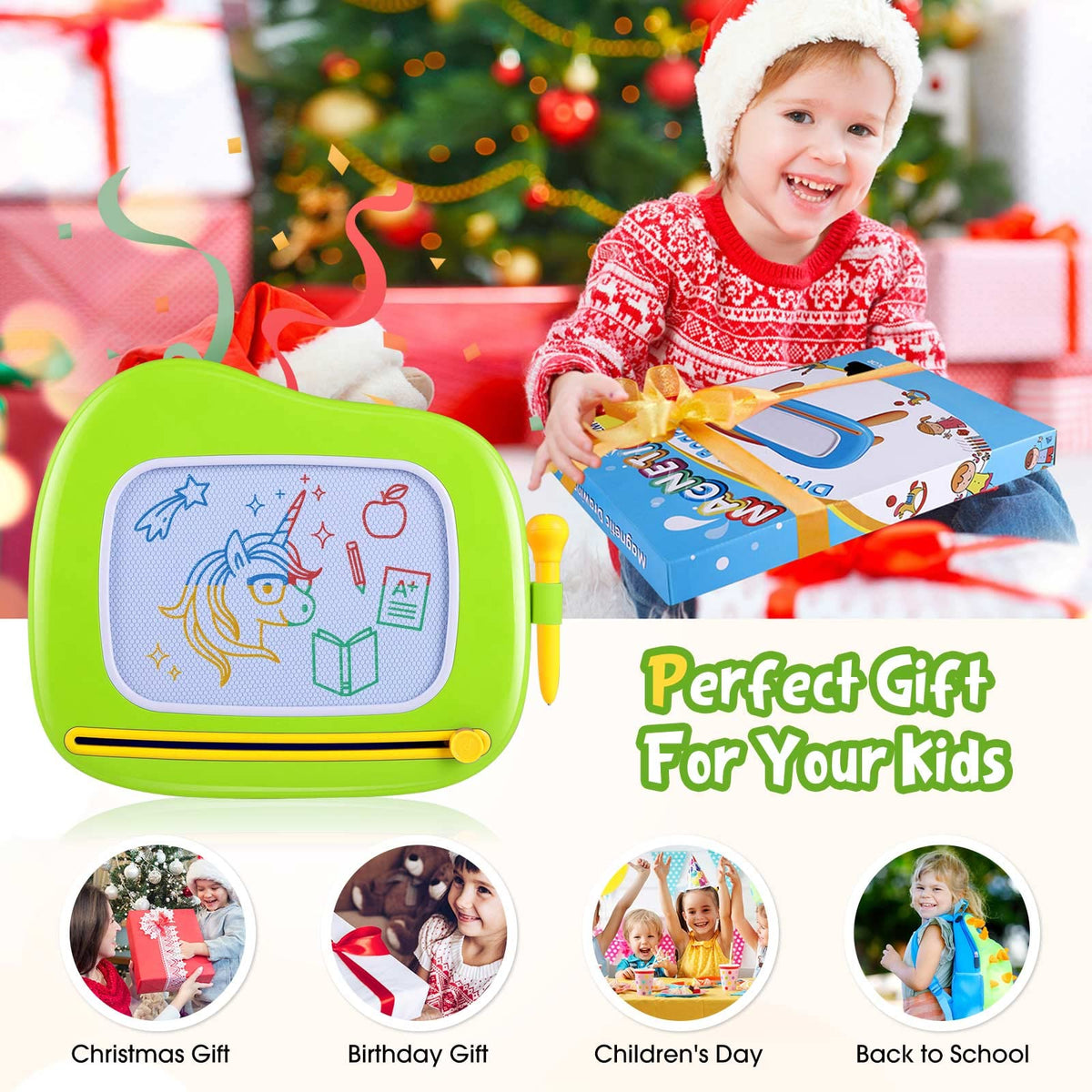 Smasiagon erasable surface doodle board for mess-free creativity.
