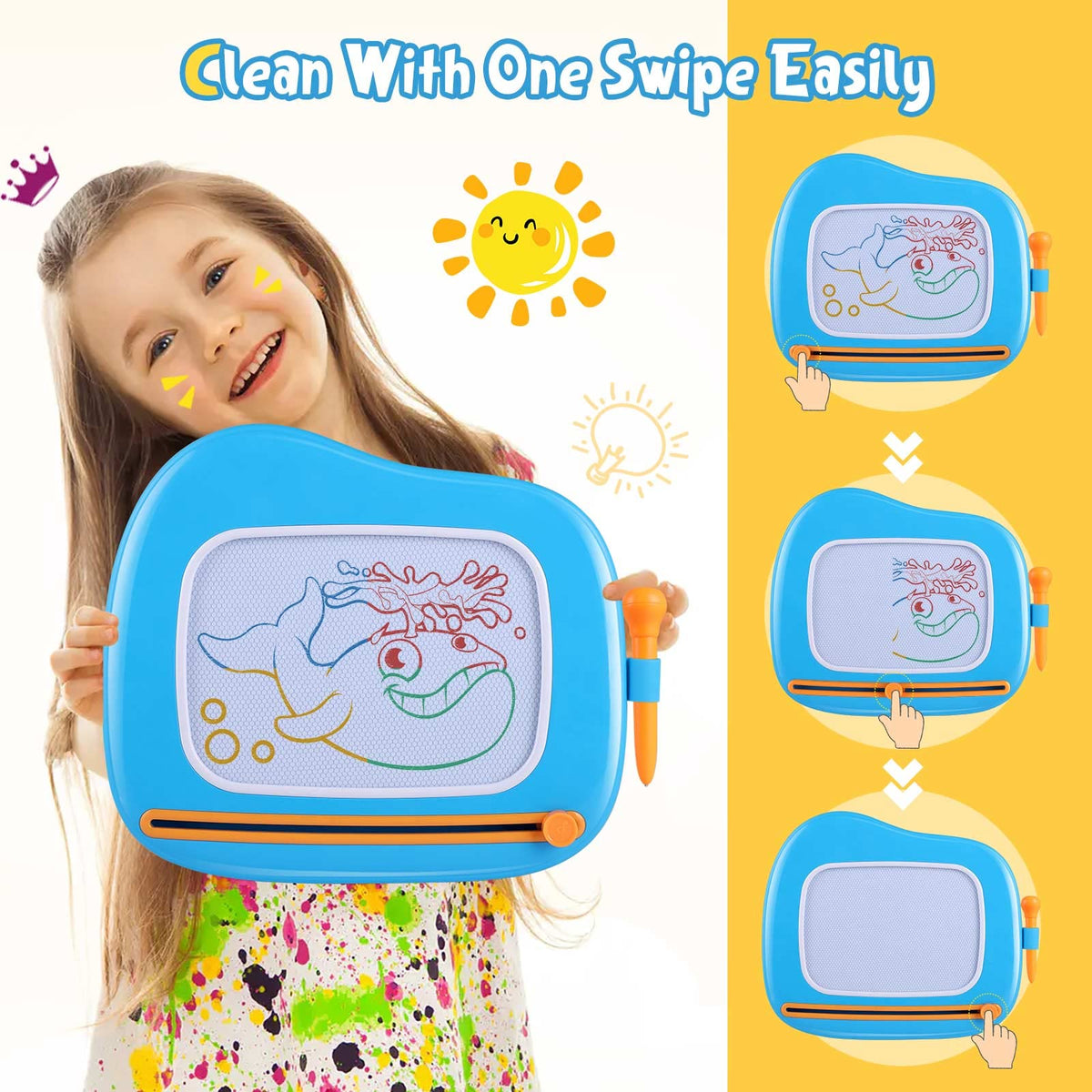 Smasiagon four leg stand design provides sturdy support for active little artists.