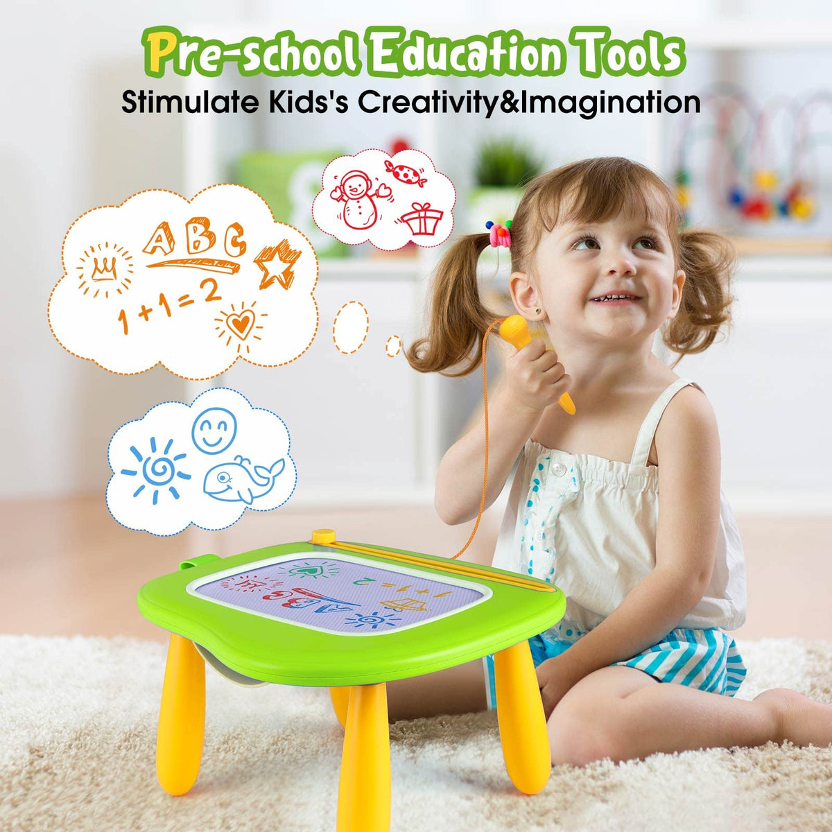 Smasiagon four-legs design provides stable activity for active toddlers.