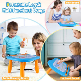 Smasiagon kid friendly board supports learning shapes and simple games.