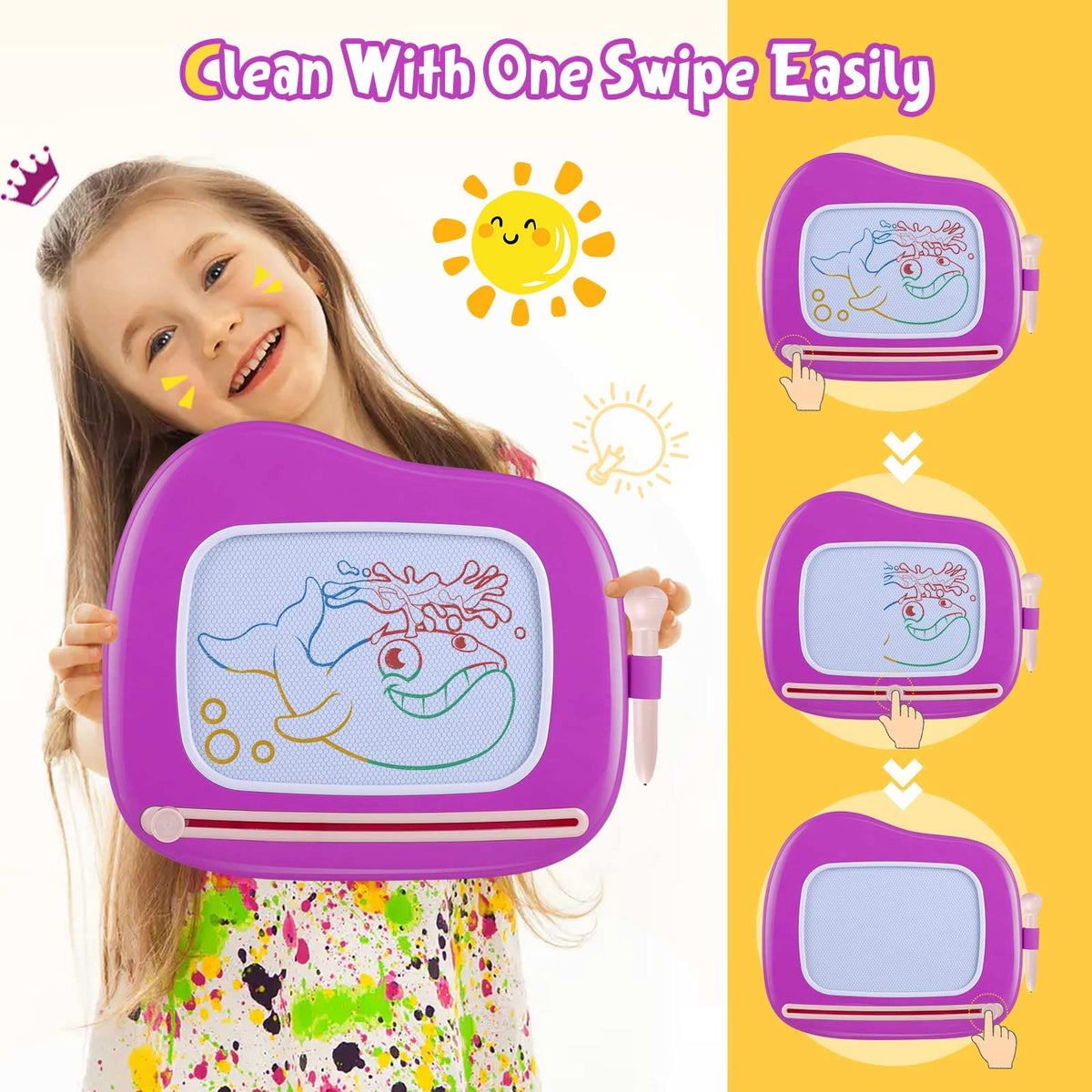 Smasiagon portable drawing board with integrated handle for on-the-go.