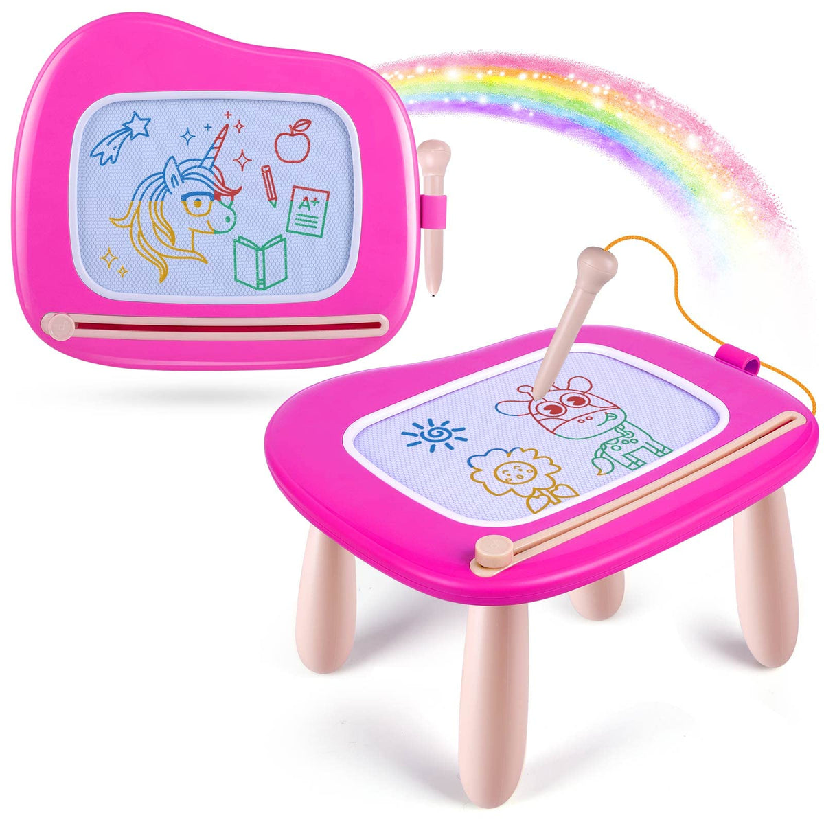 Smasiagon Rose magnetic drawing board front view for mess-free doodling
