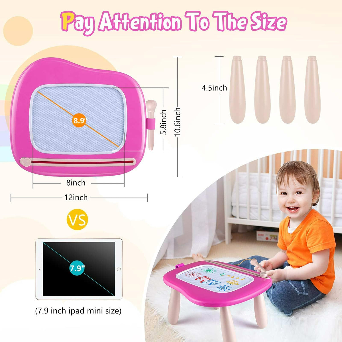 Smasiagon Rose board with travel handle for on-the-go drawing