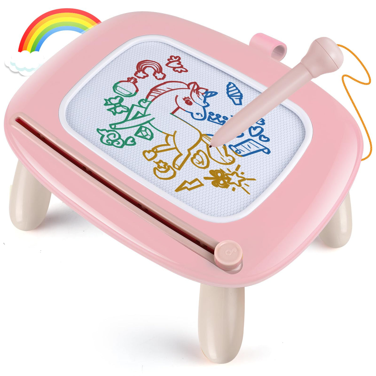Smasiagon Toddler Doodle Board front view shows vivid colors for creative play.