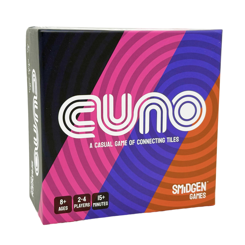 Smidgen Games CUNO tiles and rings ready for fast, strategic play.