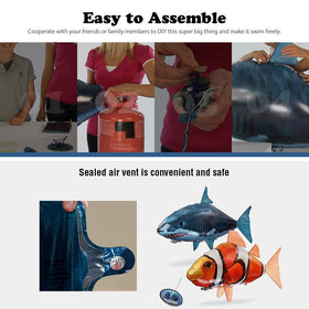 Smile Diary shark toy assembly video helps setup quickly.
