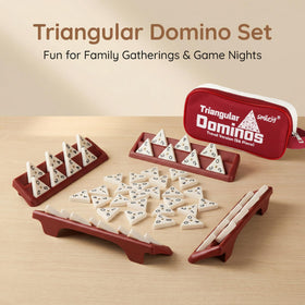 Smilejoy 56-tile domino set ready for versatile tabletop fun.