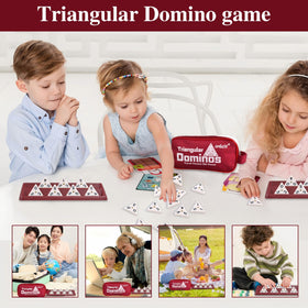 Smilejoy math-skills boost through hands-on triangle domino practice.