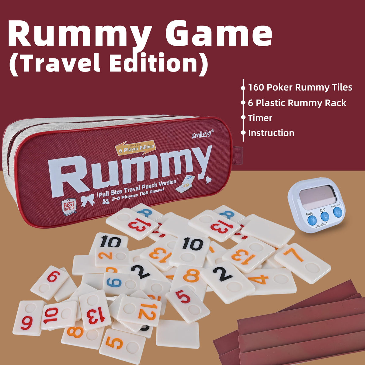 Smilejoy Rummy Cube instruction manual guides easy learning for all ages