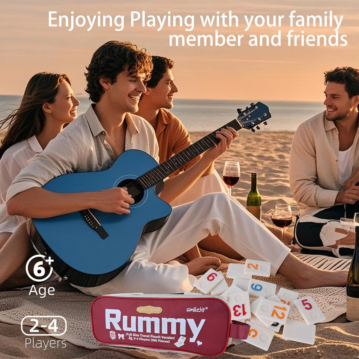 Smilejoy Rummy Cube family playing scene highlights inclusive fun