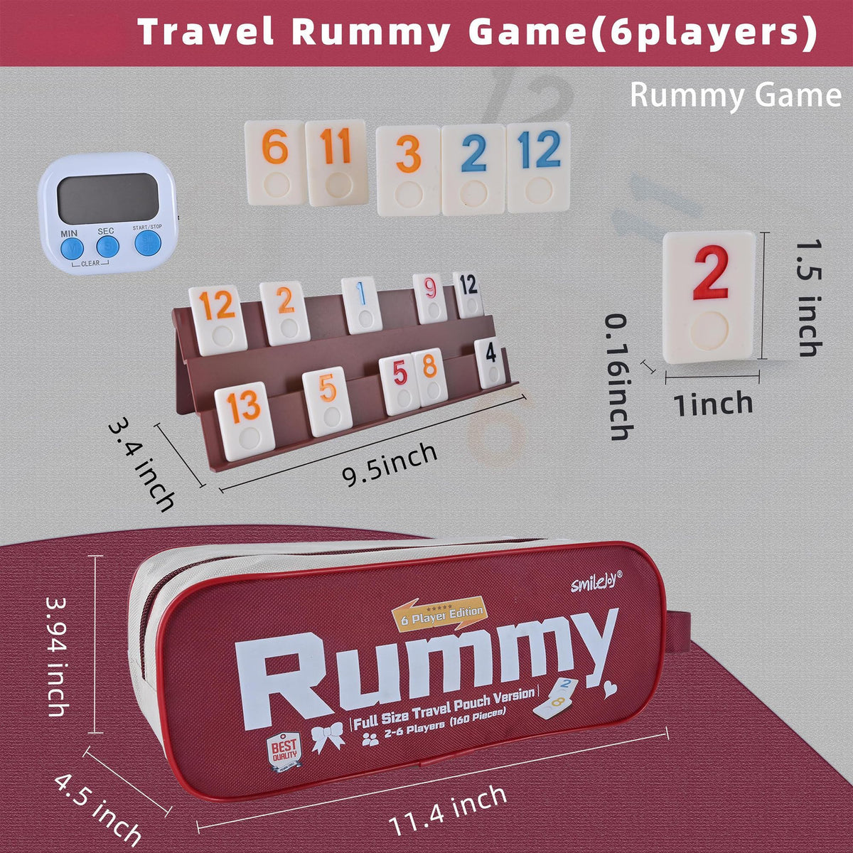 Smilejoy Rummy Cube six racks organize tiles for smooth turns