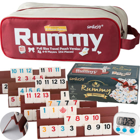 Smilejoy Rummy Cube tiles ready for family game night with bright colors.