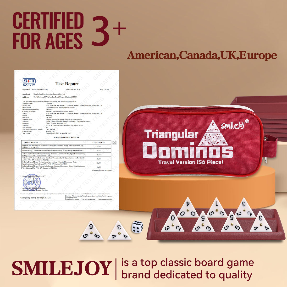 Smilejoy travel canvas bag keeps tiles organized during travel.