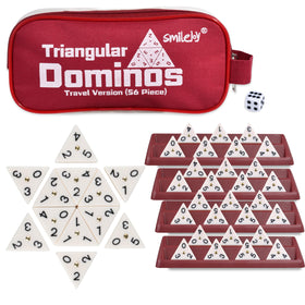 Smilejoy Triangle Domino tiles laid out for balanced, engaging family play.
