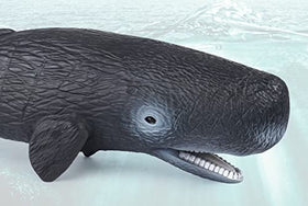 SmilerSmile Sperm Whale 15-inch bath time play, safe material for water-friendly fun.