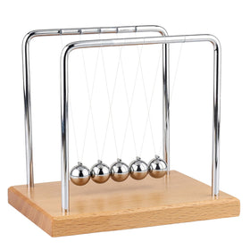 Smilesorg Newton's Cradle balance balls illustrate momentum transfer on your desk, a calming science decor.