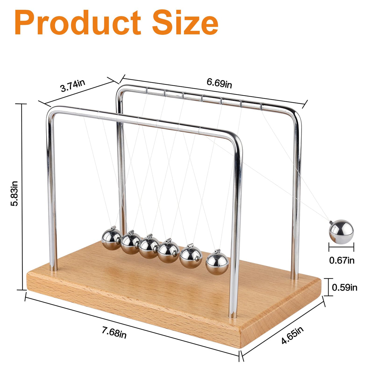 Smilesorg Newton's Cradle energy transfer illustrates momentum in a visually engaging science demo.