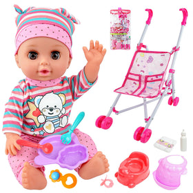 SMILESSKIDDO 14-inch doll with accessories for imaginative nurturing play.