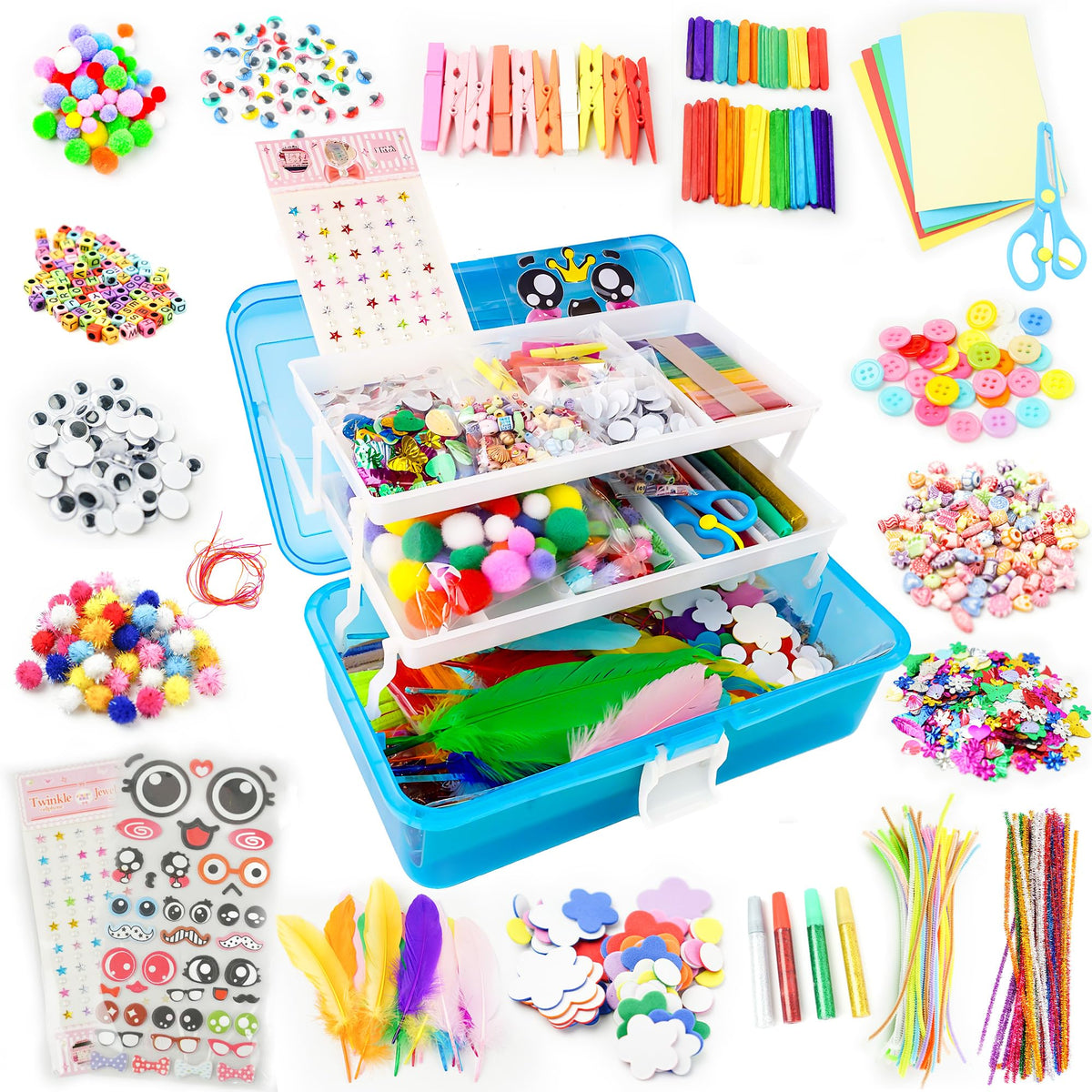 SmilessKiddo arts and crafts supplies collection designed for kids to explore creativity.