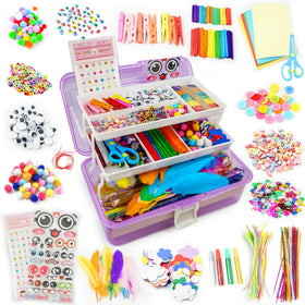 SMILESSKIDDO arts crafts kit contents spark creative, screen-free play for kids