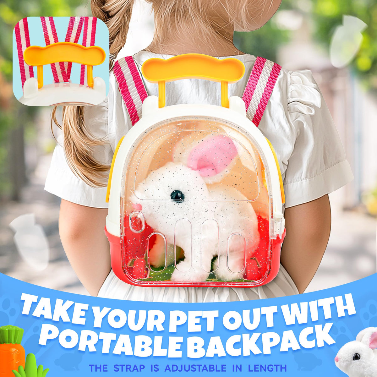 SMILESSKIDDO bunny cage with accessories encourages caregiving play.