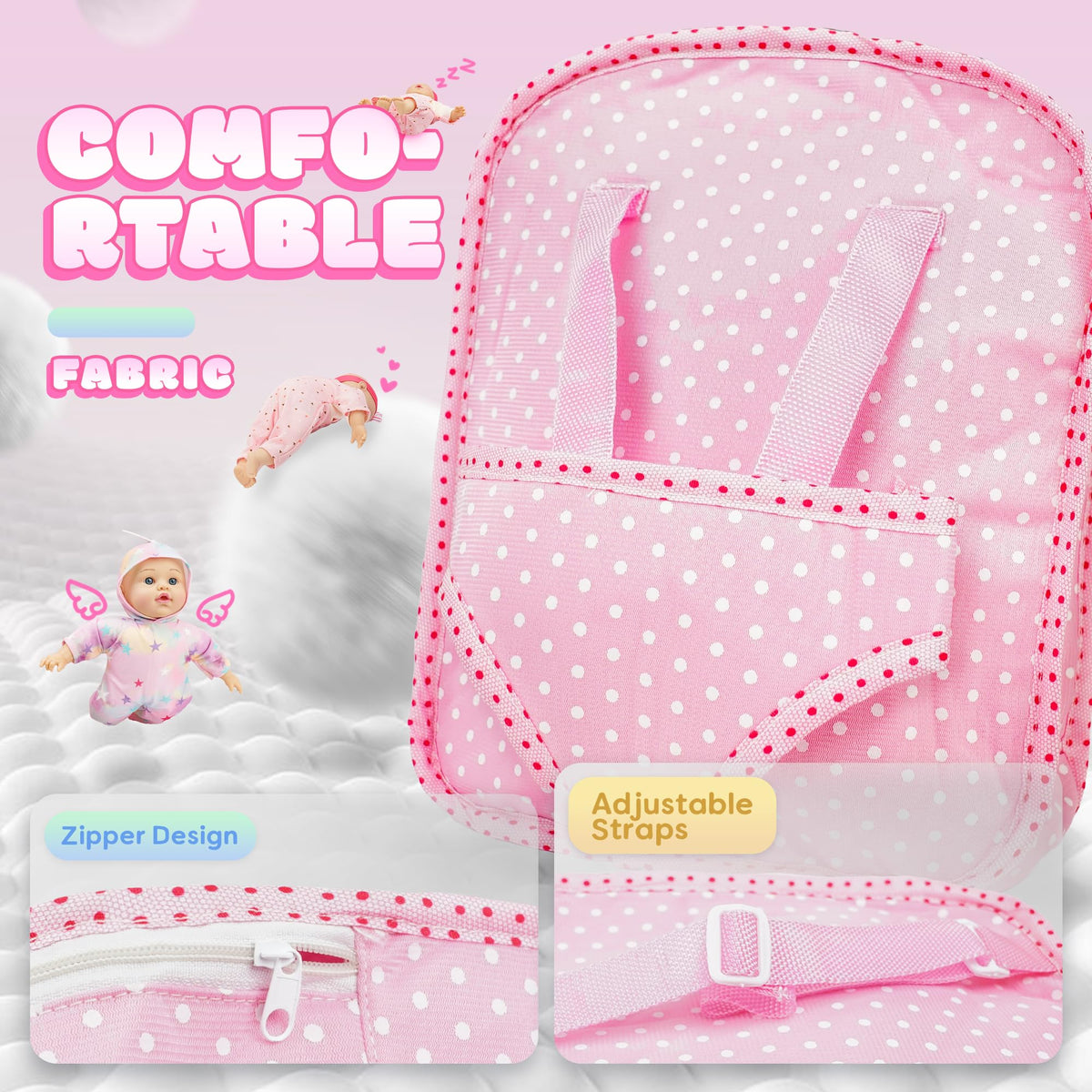SMILESSKIDDO soft-material doll with vinyl limbs for lifelike cuddles.