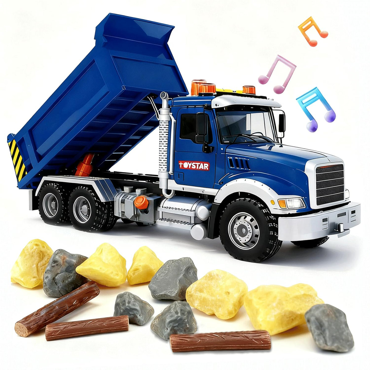 Smilesskiddo dump truck toy with air pump button for lift and dump action