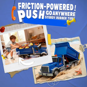 Smilesskiddo dump truck friction powered movement for easy hauling