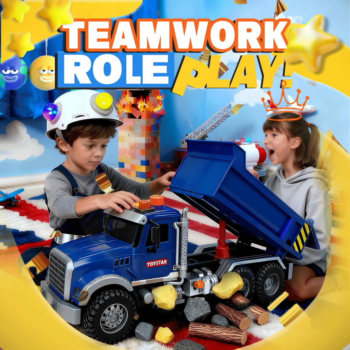 Smilesskiddo construction truck gift idea for kids ages 3-8