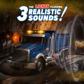 Smilesskiddo dump truck showing sound effects and flashing lights