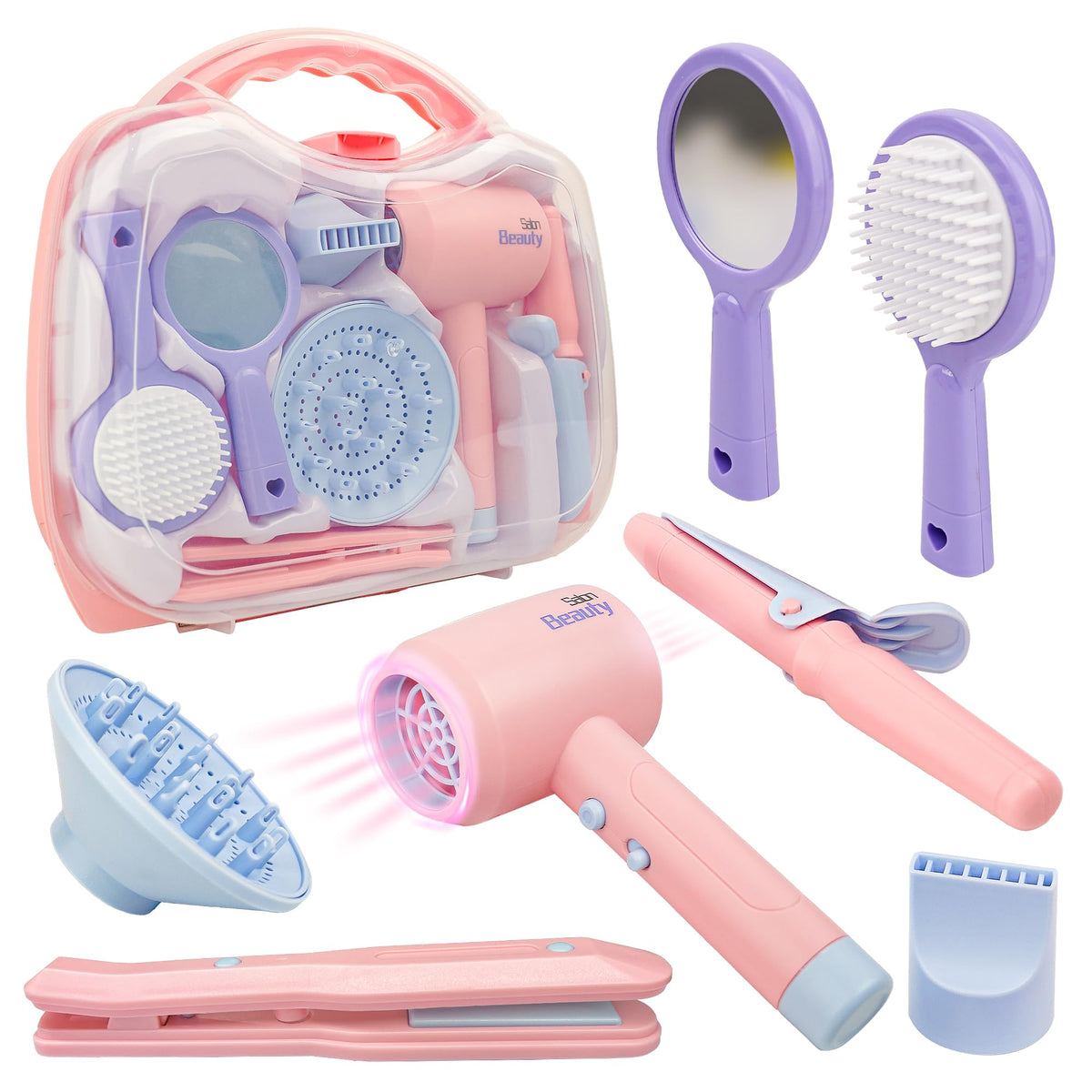 SMILESSKIDDO hair dryer with cool air for pretend play
