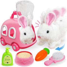SMILESSKIDDO hopping bunny toy with motion and sounds for interactive play