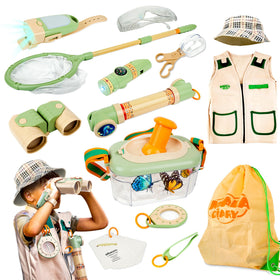 SMILESSKIDDO Kids Explorer Kit hat and vest for outdoor discovery.