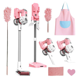 SMILESSKIDDO kids vacuum front view with real suction for immersive pretend cleaning