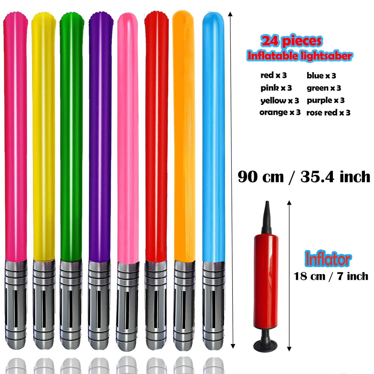 Smilixin blue inflatable lightsaber sword adds dynamic photo moments at parties.