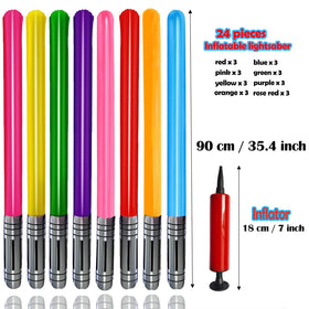 Smilixin blue inflatable lightsaber sword adds dynamic photo moments at parties.