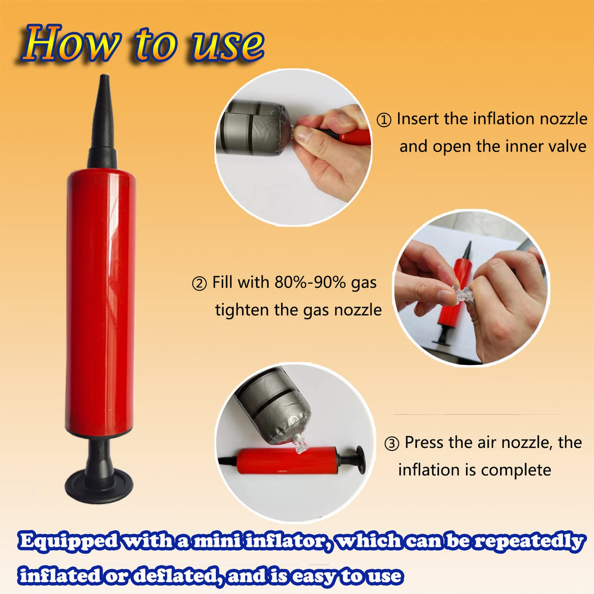 Smilixin green inflatable saber is easy to inflate and store after events.