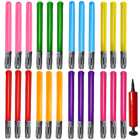 Smilixin inflatable light saber red is ideal for cosplay and Star Wars themed parties.