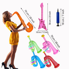 Smilixin inflatable shutter sunglasses complete the rock vibe for photos.