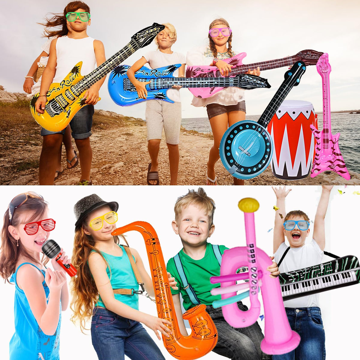 Smilixin inflatable trumpet prop boosts stage visuals at events.
