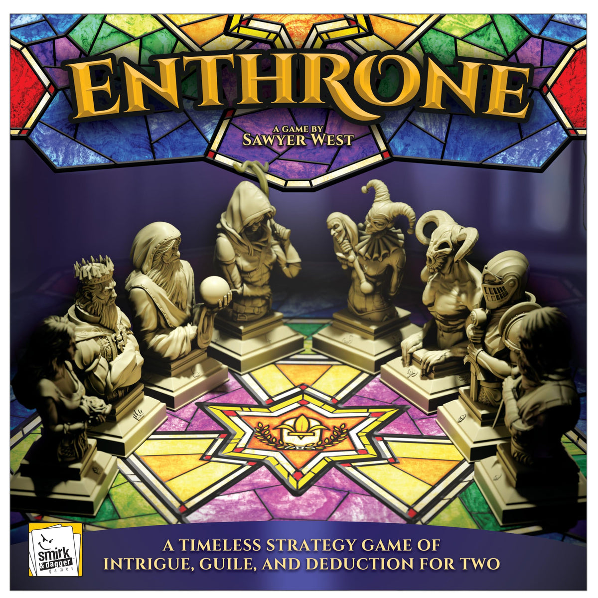 Smirk & Dagger ENTHRONE complete game set promises quick setup and replayability