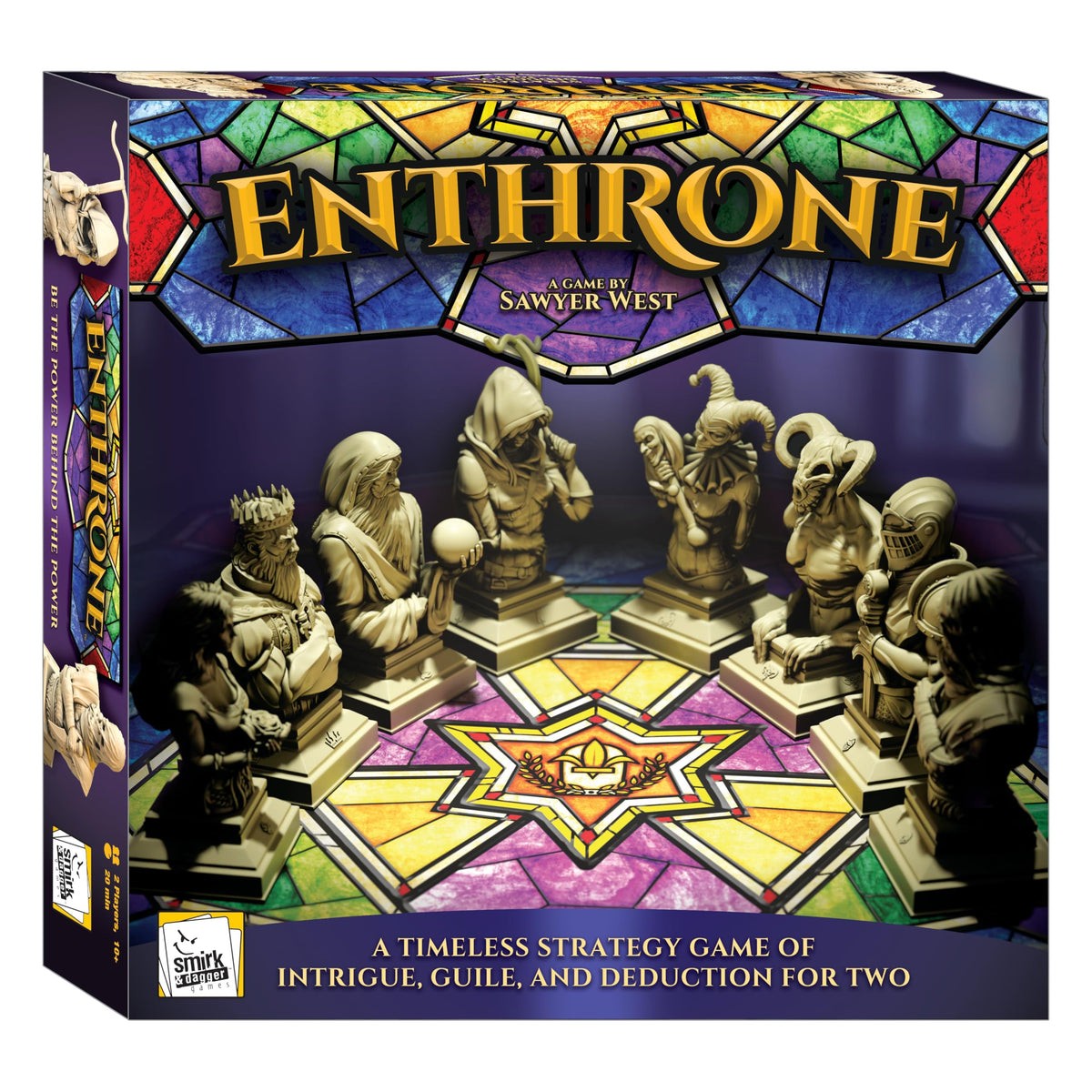 Smirk & Dagger ENTHRONE stained-glass board enhances two-player strategy